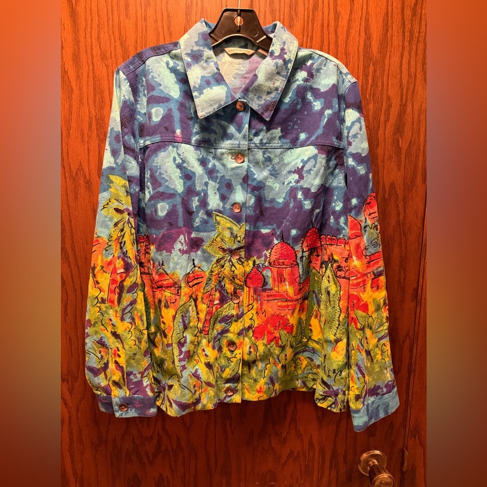 Laura Ashley Women's Jacket-Impressionist Print